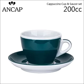 義大利 Ancap 陶瓷咖啡杯盤組-綠色-200cc (HG9361)