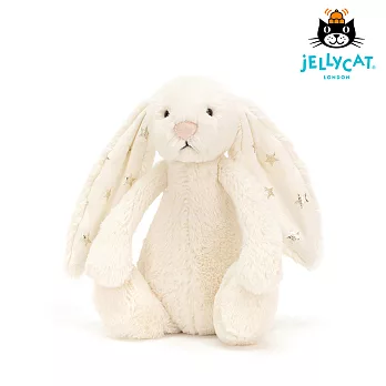 英國 JELLYCAT 18cm 閃亮白星星兔安撫玩偶 Bashful Twinkle Bunny