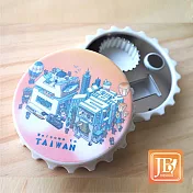 JB DESIGN-就是愛台灣開瓶器磁鐵696_粉台灣文字
