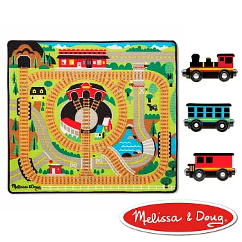 美國瑪莉莎 Melissa & Doug 交通遊戲 - 可愛火車環繞鐵路地墊組