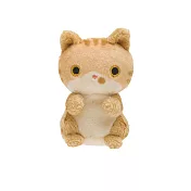 San-X 小襪貓貓朋友幸運草系列掌心公仔。小棕貓