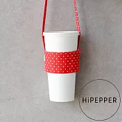 HiPEPPER隨行飲料杯套-紅點點