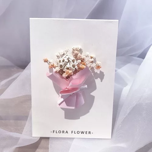 博客來 U Flora Flower 手作乾燥花卡片 七色可選 粉橘色 博客來 U Flora Flower 手作乾燥花卡片 七色可選 粉橘色