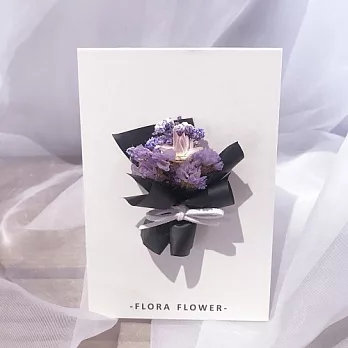 【U】flora flower - 手作乾燥花卡片(七色可選) - 黑紫色