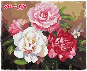 ArtLife藝術生活【66382】花卉牡丹_DIY 數字 油畫 彩繪