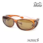 MOLA摩拉偏光太陽眼鏡/套鏡/墨鏡  近視可戴 小臉 超輕-3620Scb