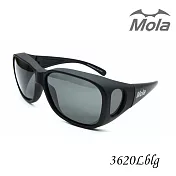 MOLA 摩拉大臉近視可戴偏光太陽眼鏡/套鏡 男女 近視可戴-3620Lblg