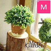 【Meric Garden】Zakka風格居家裝飾高仿真植物景觀盆栽桌面擺設 (綠半球)M