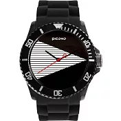 【PICONO】黑與白的對話運動防水手錶 / BA-BW-01 /黑