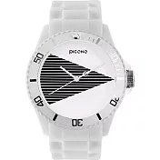 【PICONO】黑與白的對話運動防水手錶 / BA-BW-02 /白
