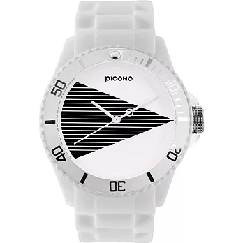 【PICONO】黑與白的對話運動防水手錶 / BA-BW-02 /白