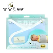 【美國 Anna&Eve】嬰兒舒眠包巾 / 防驚跳新生兒 粉藍色 S