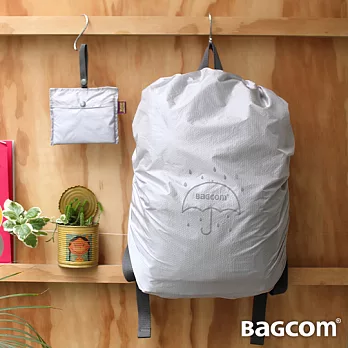 BAGCOM 通用型背包防水雨罩-銀色