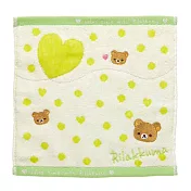 San-x 懶熊元氣系列刺繡毛巾-綠