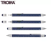 德國TROIKA工程筆5合1多功能原子筆PIP20系列(觸控/起子/尺/水平儀/圓珠筆)隨身工具筆-深藍色 深藍色
