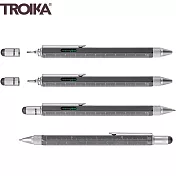 德國TROIKA工程筆5合1多功能原子筆PIP20系列(觸控/起子/尺/水平儀/圓珠筆)隨身工具筆-鈦色 鈦色