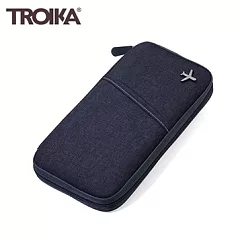 德國TROIKA防盜護照包TRV20/GY防感應卡夾設計款隨身包錢包(防RFID、防NFC竊盜)