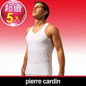 【Pierre Cardin皮爾卡登】新機能吸汗透氣背心- (5入組)L白色