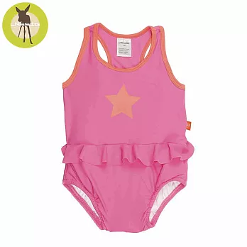 德國Lassig-嬰幼兒抗UV連身式泳裝-粉色甜星 36M 粉色甜星