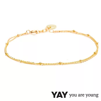 YAY You Are Young 法國品牌 Stella 簡約腳鍊 金色