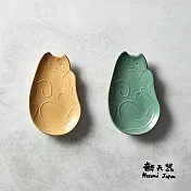 石丸波佐見燒 - 淘氣貓咪小皿 (西芹.檸檬) - 2件組