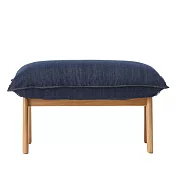 [MUJI無印良品]高椅背和室沙發用腳凳用套/ 棉丹寧/藍色