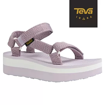 TEVA 美國 女 Flatform Universal 經典織帶厚底涼鞋-US5花紗紫