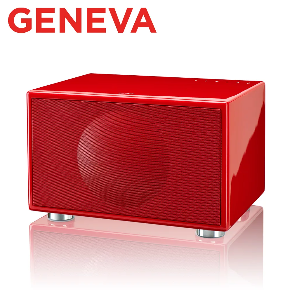 Geneva Classic M HIFI 藍牙鬧鐘收音機喇叭紅色