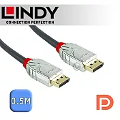 LINDY 林帝 CROMO 鉻系列 DisplayPort 1.4版 公 to 公 傳輸線 0.5m (36300)