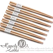 【Homely Zakka】木趣食光自然木質餐具筷子 -10雙組
