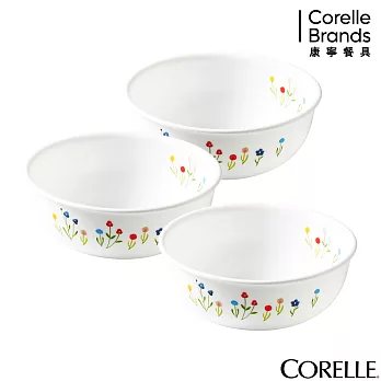 【美國康寧 CORELLE】春漾花朵3件式韓式湯碗組(C03)
