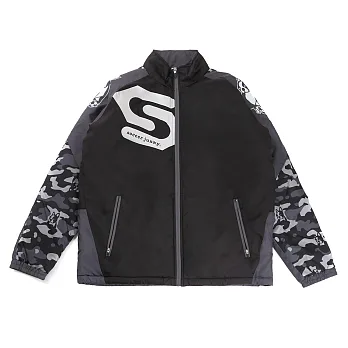 soccer junky 中性正面S字母日本機能防風雨衣M黑