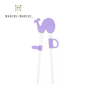 【MARCUS＆MARCUS】 動物樂園幼兒學習筷-鯨魚(紫)