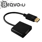 Bravo-u displayport(公)對HDMI(母) 訊號連接線15cm(黑)