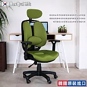 【DonQuiXoTe】韓國原裝Grandeur雙背透氣坐墊人體工學椅綠