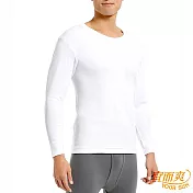 【宜而爽】時尚經典型男舒適厚棉圓領衛生衣~2件組L白色