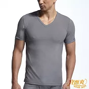 【宜而爽】3件組時尚吸濕排汗速乾型男短袖衫L灰色