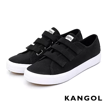 KANGOL - 休閒三帶帆布鞋-女款US6黑色