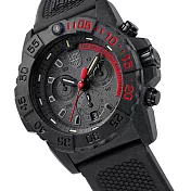LUMINOX 雷明時NAVY SEAL CHRONO 3580海豹三眼計時腕錶 – 消光黑x紅時標/45mm