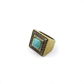 Snatch 綠松寶石貴族方戒 / Noble turquoise Vintage Gem Ring