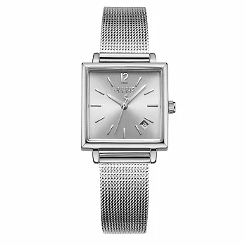 JULIUS聚利時 典藏記憶復古米蘭錶帶腕錶-五色/23mm時尚銀