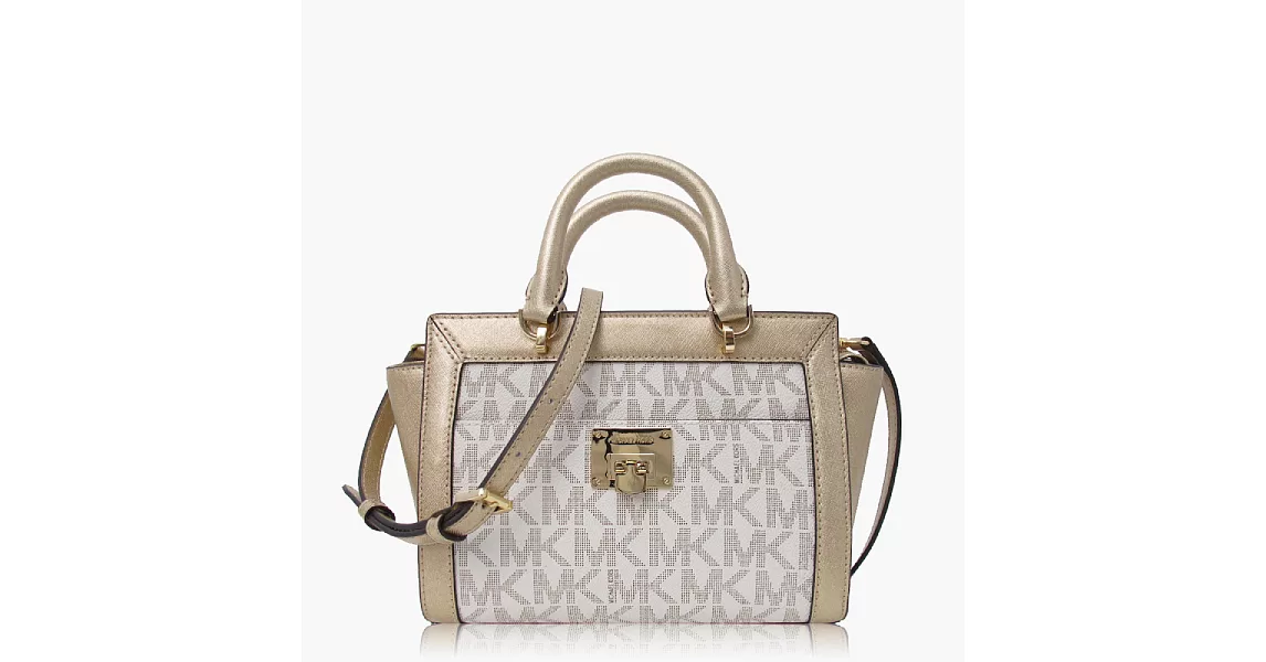 MICHAEL KORS 多種背法 PVC / 肩背 / 斜背兩用包(小款)_白金