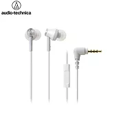 日本鐵三角Audio-Technica耳道式耳麥即耳機麥克風含立體聲麥克風ATH-CK330iS白色 白色
