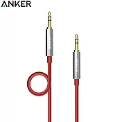 美國Anker Audio Nylon Cable尼龍編織3.5mm耳機孔AUX-IN音源線A7113091,紅色,4ft即120公分紅色