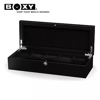 【BOXY手錶收藏盒】WB05 五只入手錶收藏盒 木製錶盒黑色消光