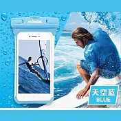 NISDA 無邊框全景款 6吋以下手機防水袋(最高防水等級IPX8)天空藍