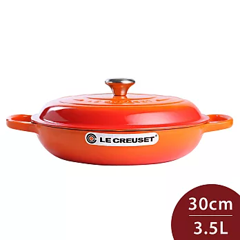 Le Creuset 新款壽喜燒琺瑯鑄鐵鍋 30cm 3.5L 火焰橘 法國製