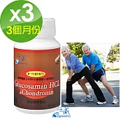 【Supwin超威】三效葡萄醣胺MSM+軟骨素60顆3瓶組( 90日份)