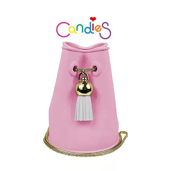 【Candies】流蘇水桶包長鏈(桃粉)