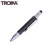 (短版)德國TROIKA多功能工具筆變形筆PIP25(電容式觸控筆/量尺/十字一字起子)隨身原子筆圓珠筆-黑色 黑色